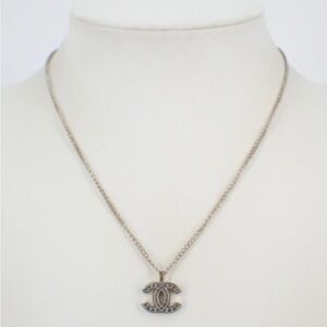 Chanel Silver Pendant Necklace